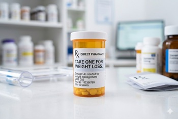 bottle of weight-loss tablets
